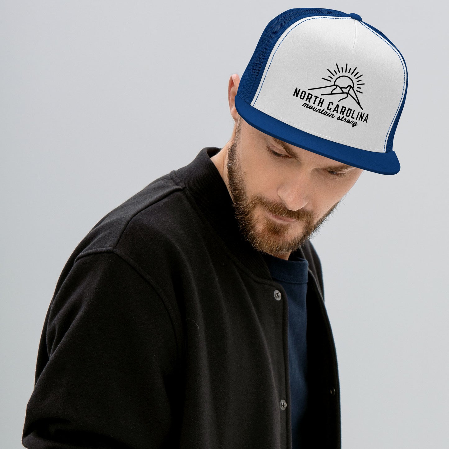 North Carolina Mountain Strong Hat (Embroidered Trucker Cap)