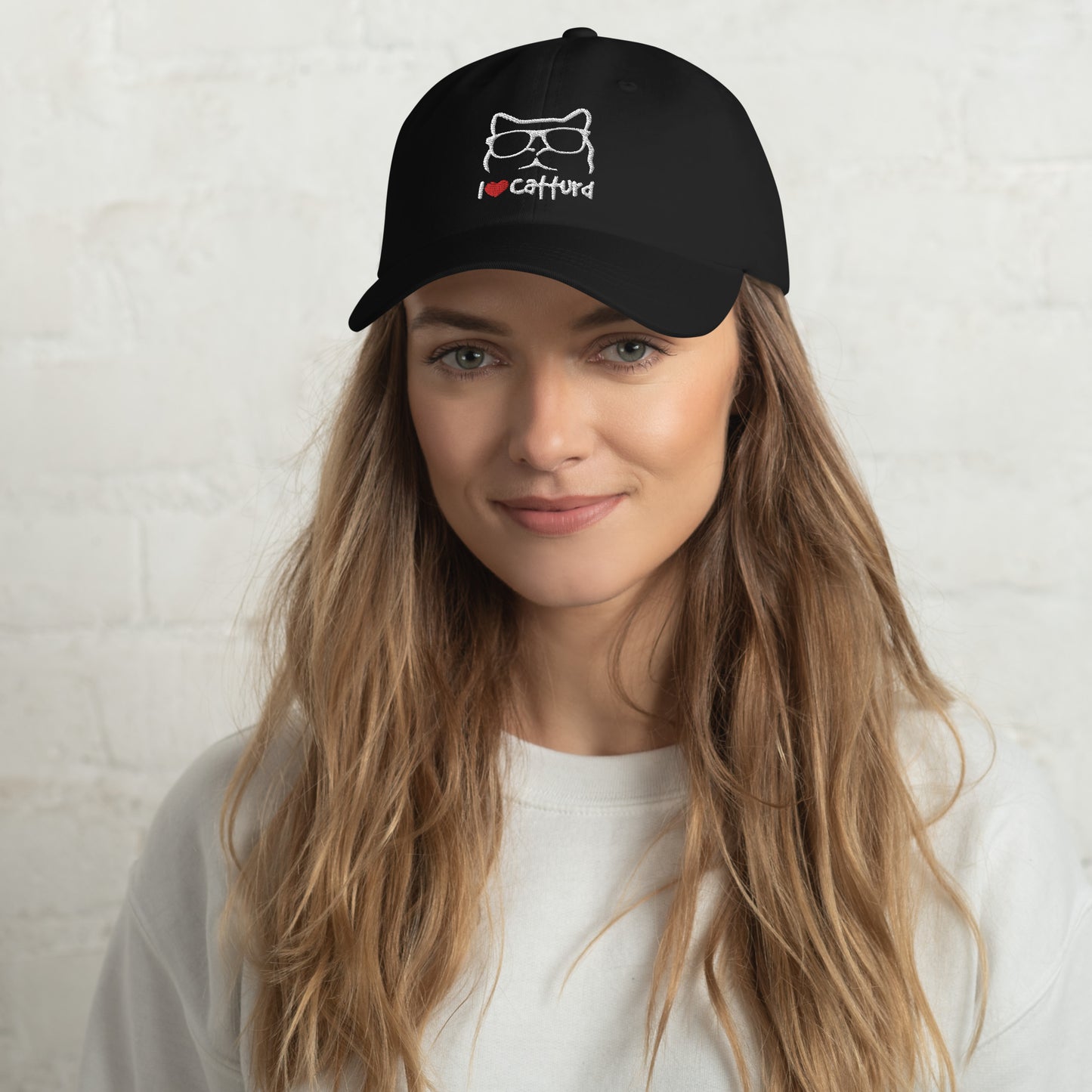 I love Catturd Hat (Embroidered Dad hat)