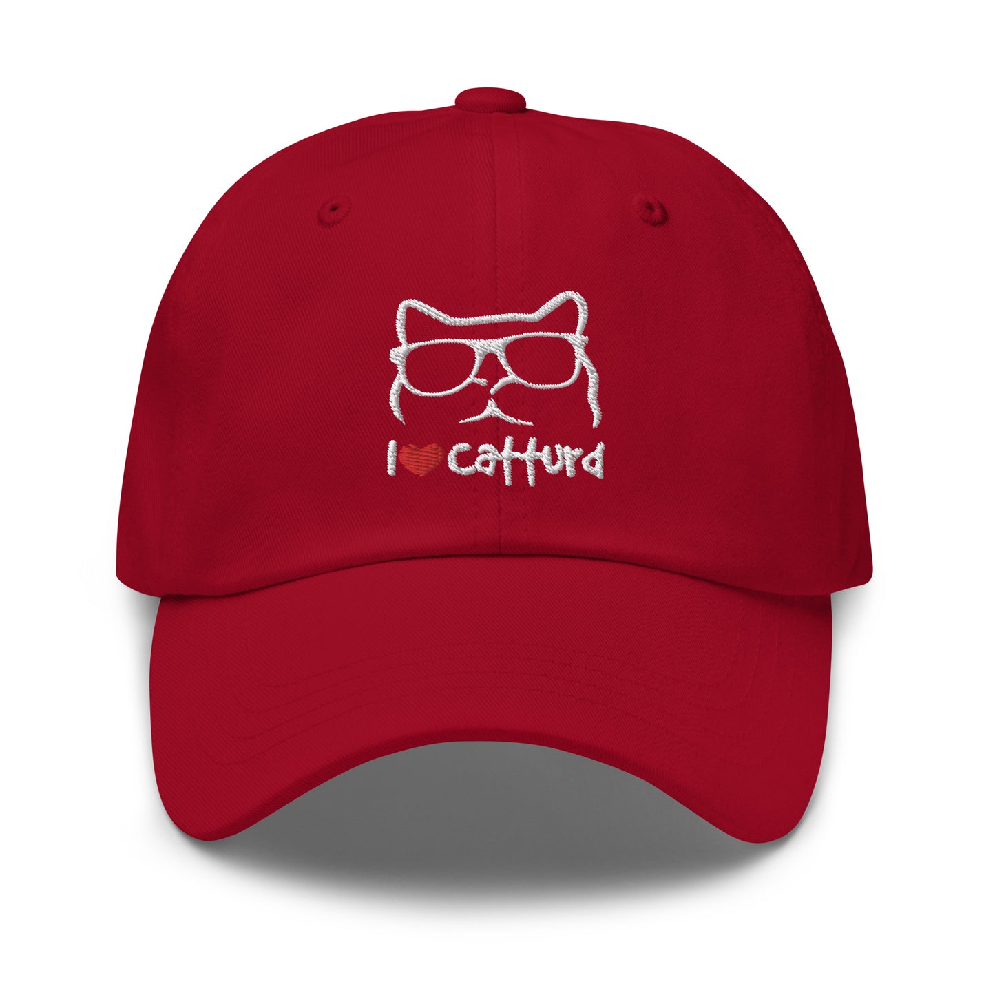 I love Catturd Hat (Embroidered Dad hat)
