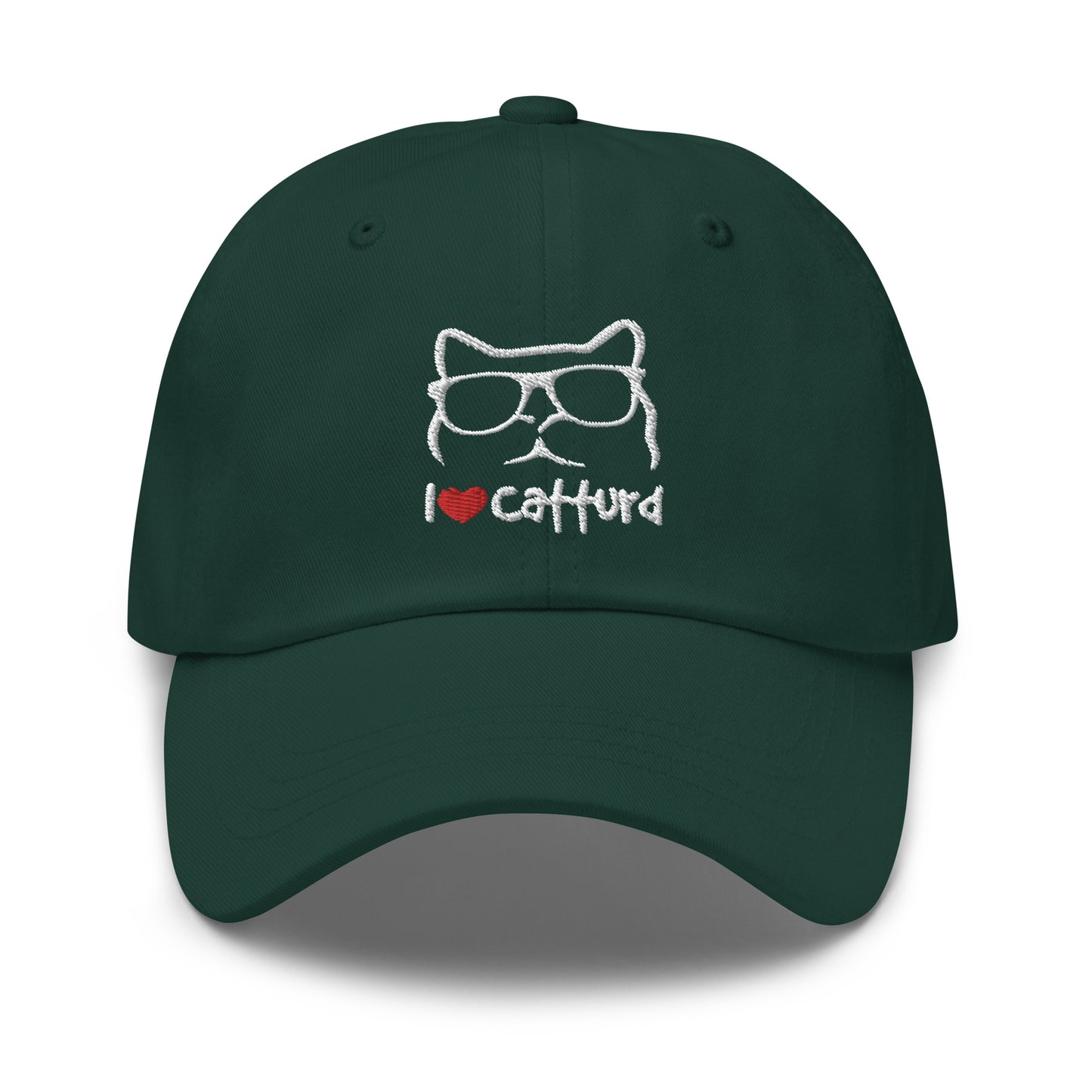 I love Catturd Hat (Embroidered Dad hat)