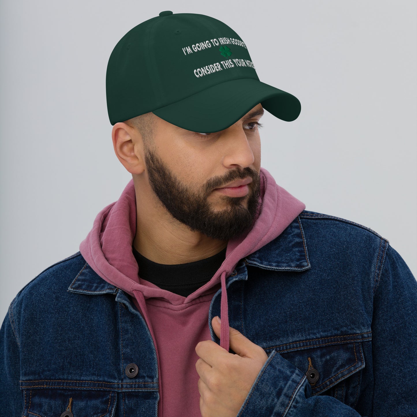 I'm Going to Irish Goodbye, Consider This Your Notice Hat (Embroidered Dad hat)