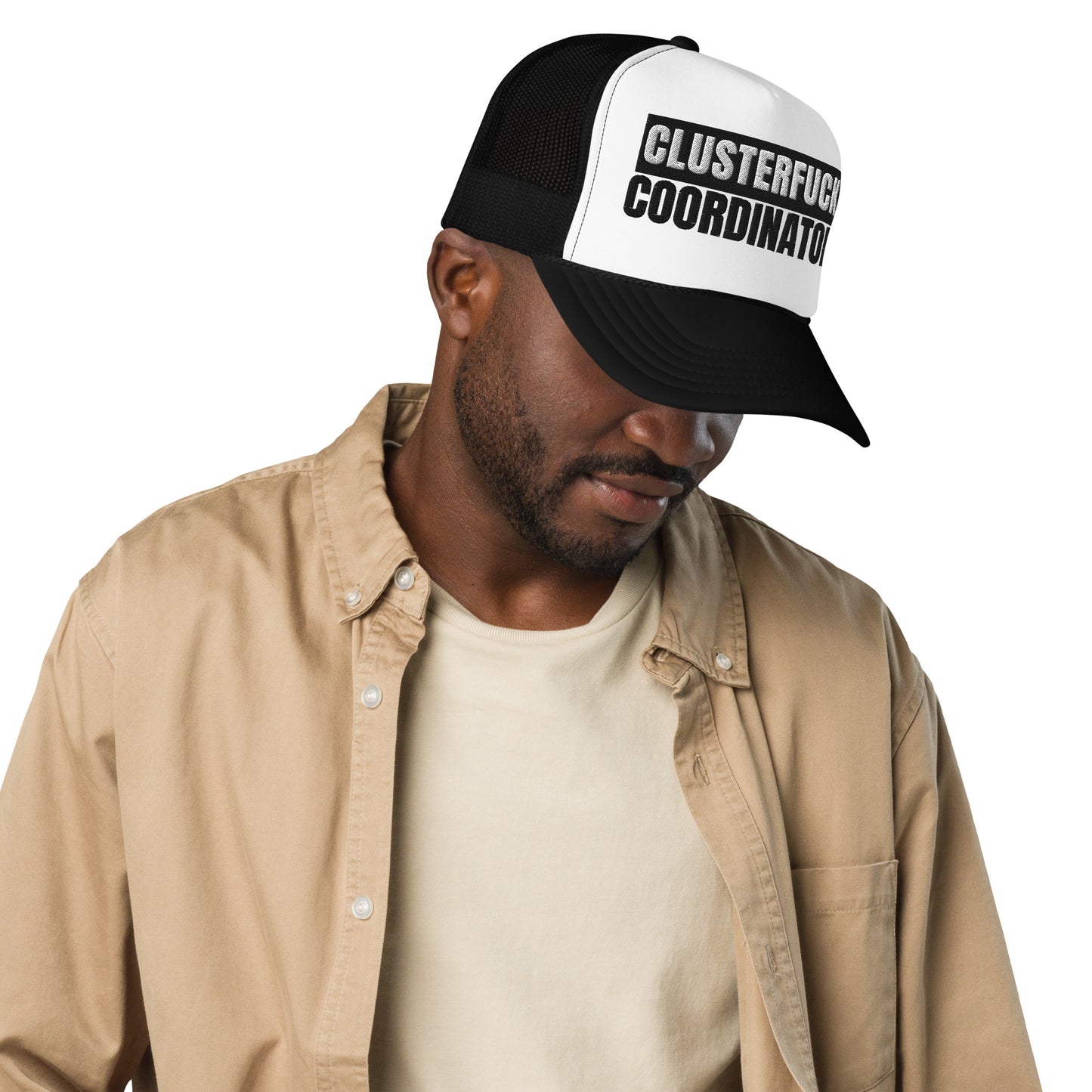Clusterfuck Coordinator Hat (Embroidered foam trucker hat)