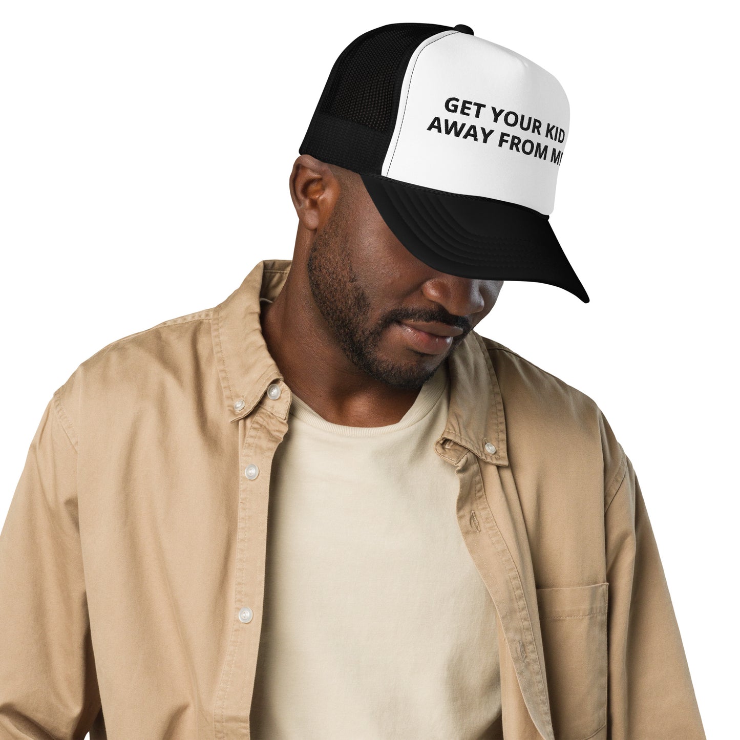 Get Your Kid Away From Me Hat (Embroidered Foam trucker hat)