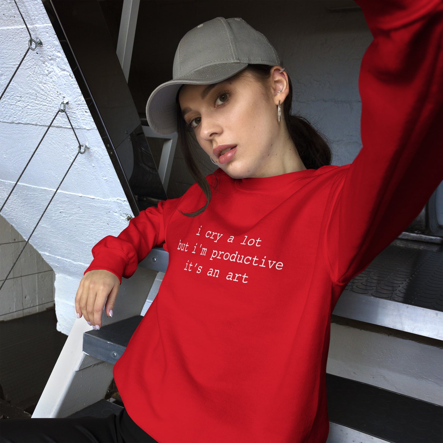 I Cry A Lot But I'm Productive Unisex Sweatshirt