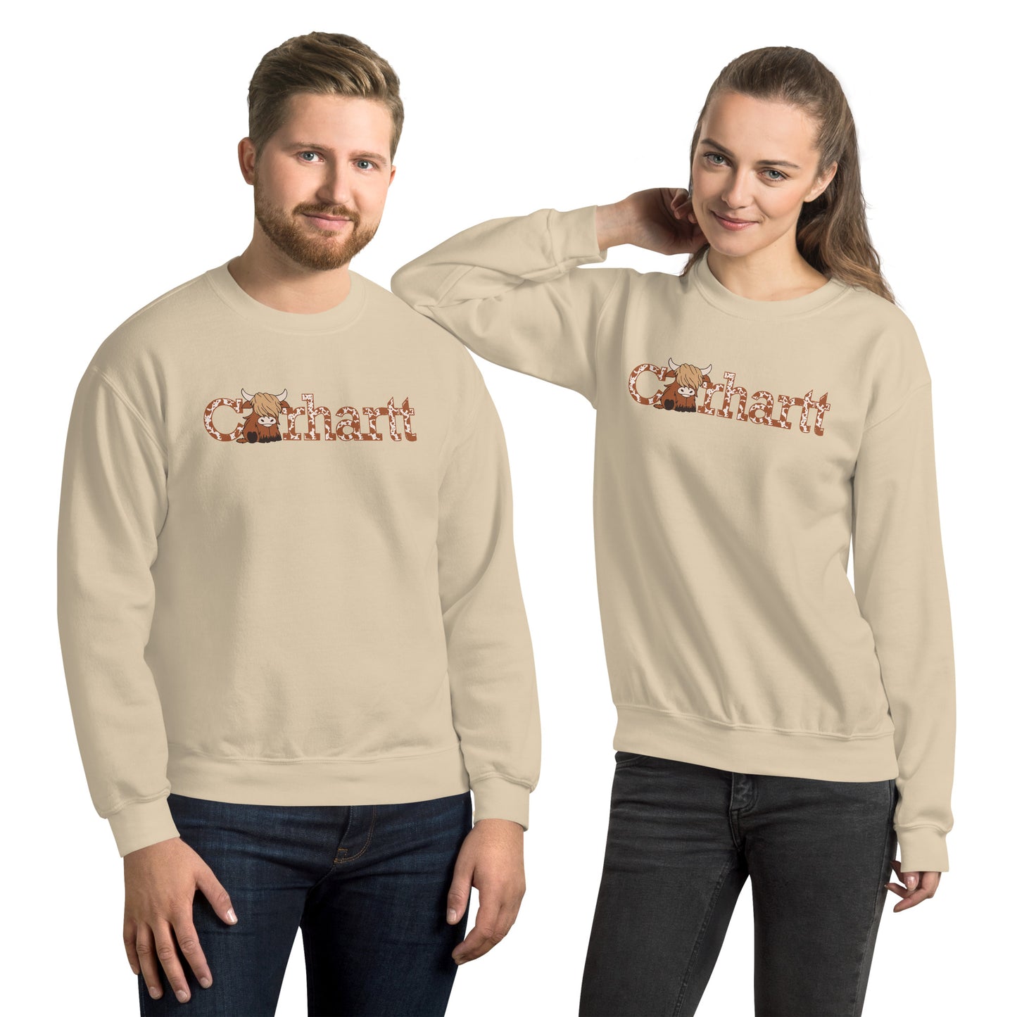 Highland Cow Sweatshirt, Cute Cow Gift Sweater, Farm Love Sweatshirt, Cattle Lover Gift, Western Sweatshirt, Animal