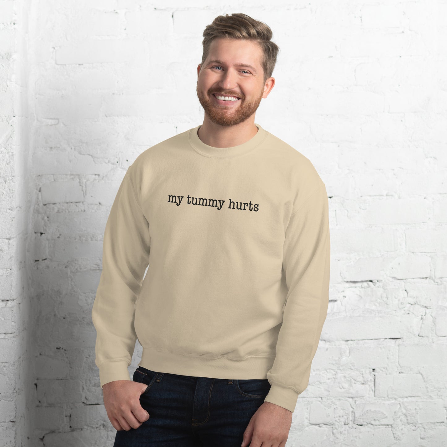 My Tummy Hurts Embroidered Unisex Sweatshirt