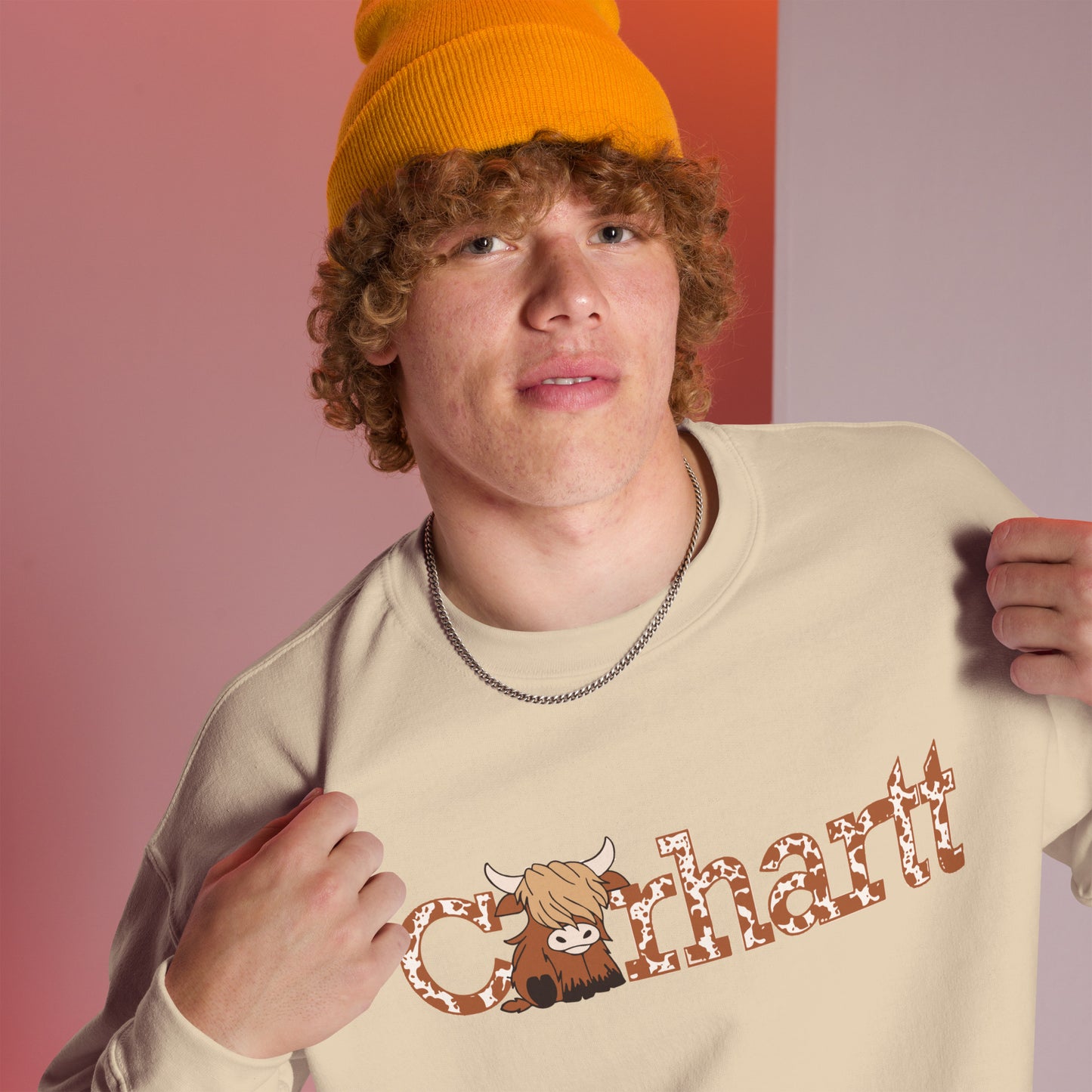Highland Cow Sweatshirt, Cute Cow Gift Sweater, Farm Love Sweatshirt, Cattle Lover Gift, Western Sweatshirt, Animal