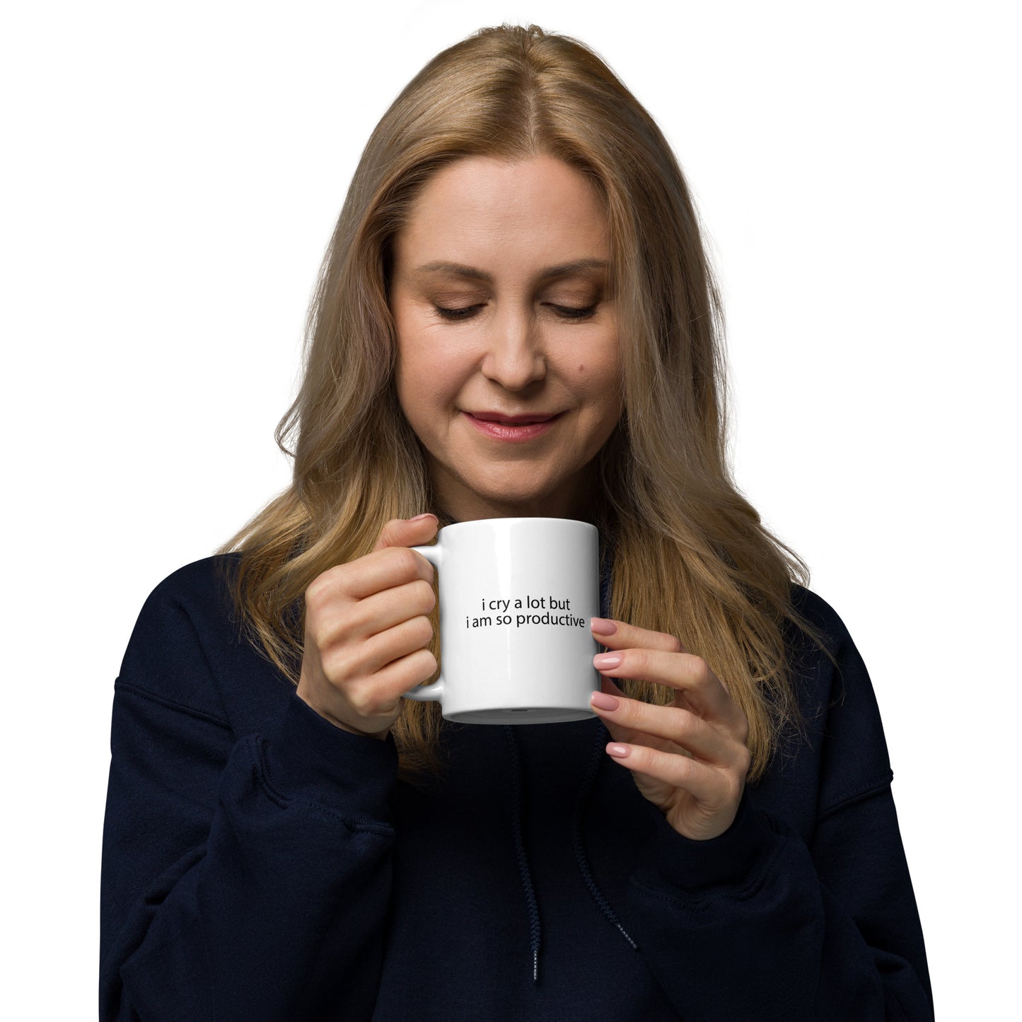 I Cry A Lot But I'm Productive Mug