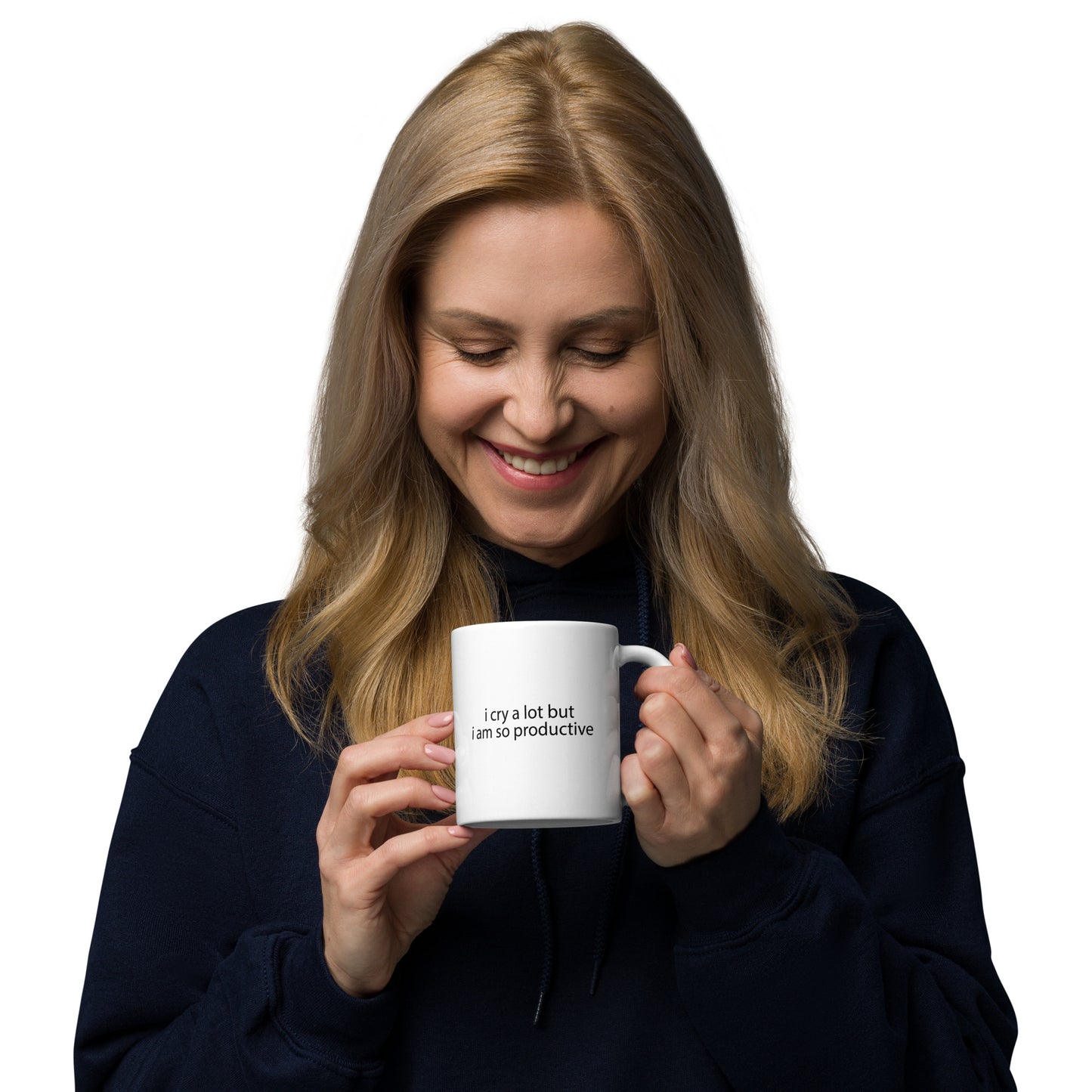 I Cry A Lot But I'm Productive Mug