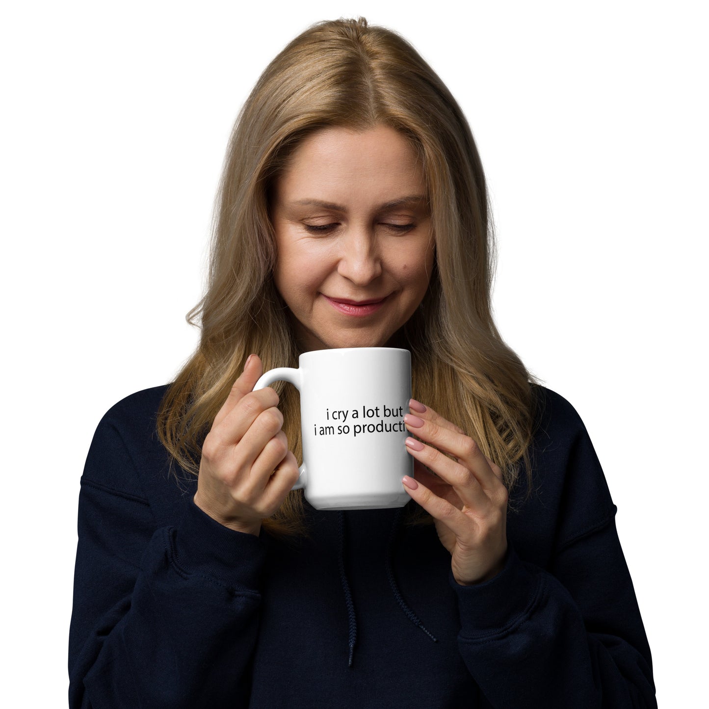 I Cry A Lot But I'm Productive Mug