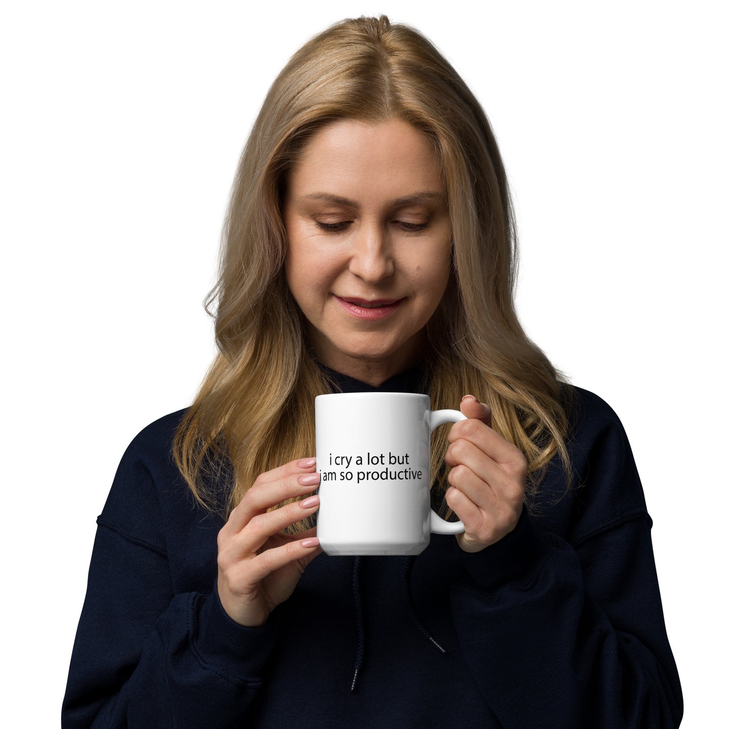 I Cry A Lot But I'm Productive Mug