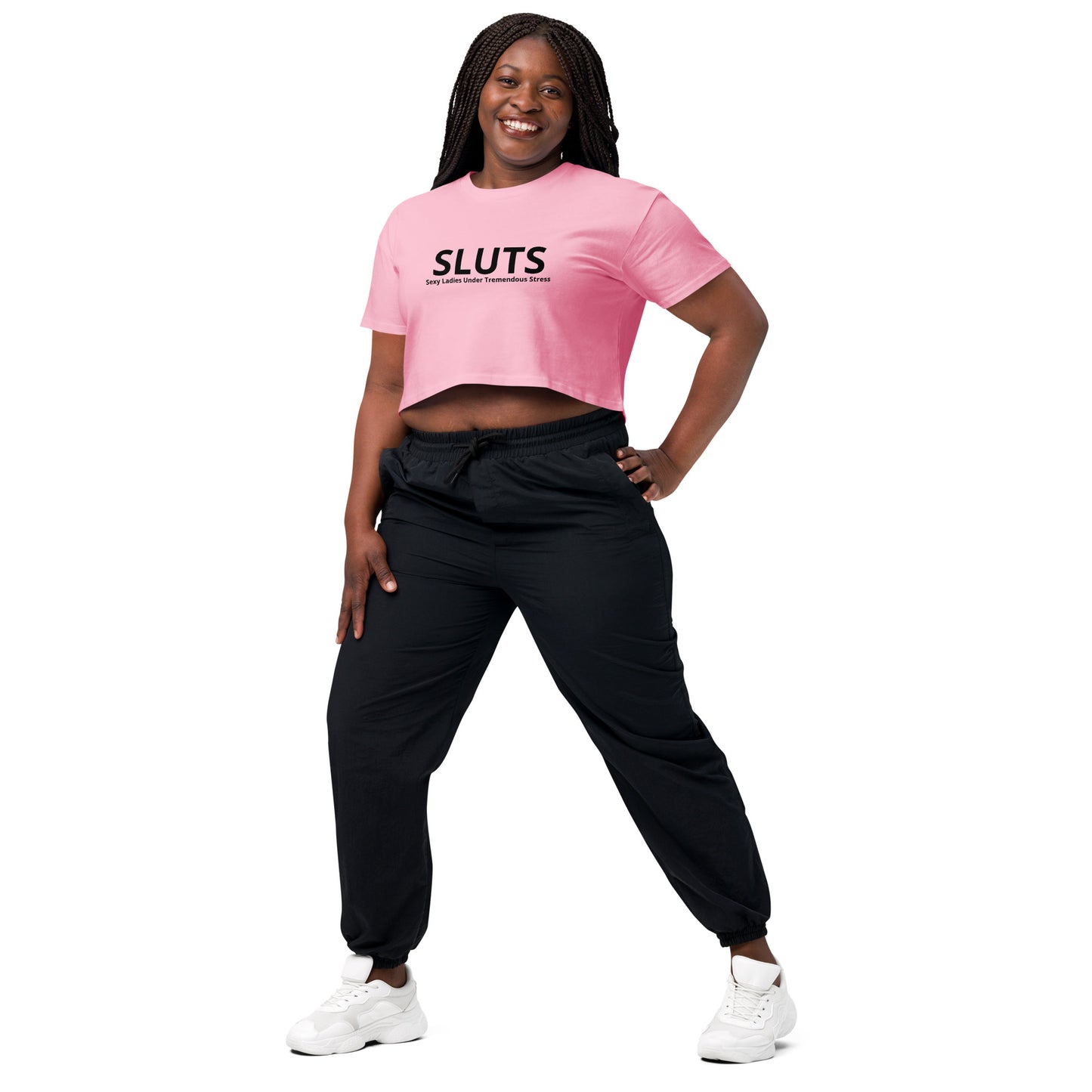 Sluts Sexy Ladies Under Tremendous Stress Women’s crop top