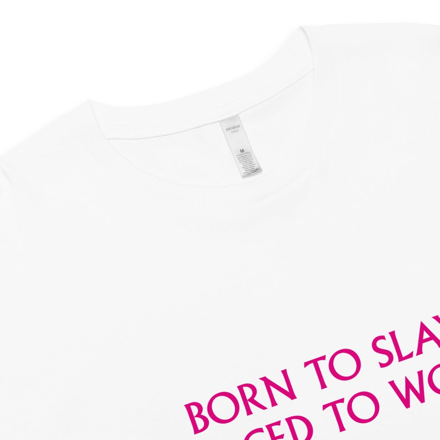 Born To Slay Forced To Work Women’s crop top