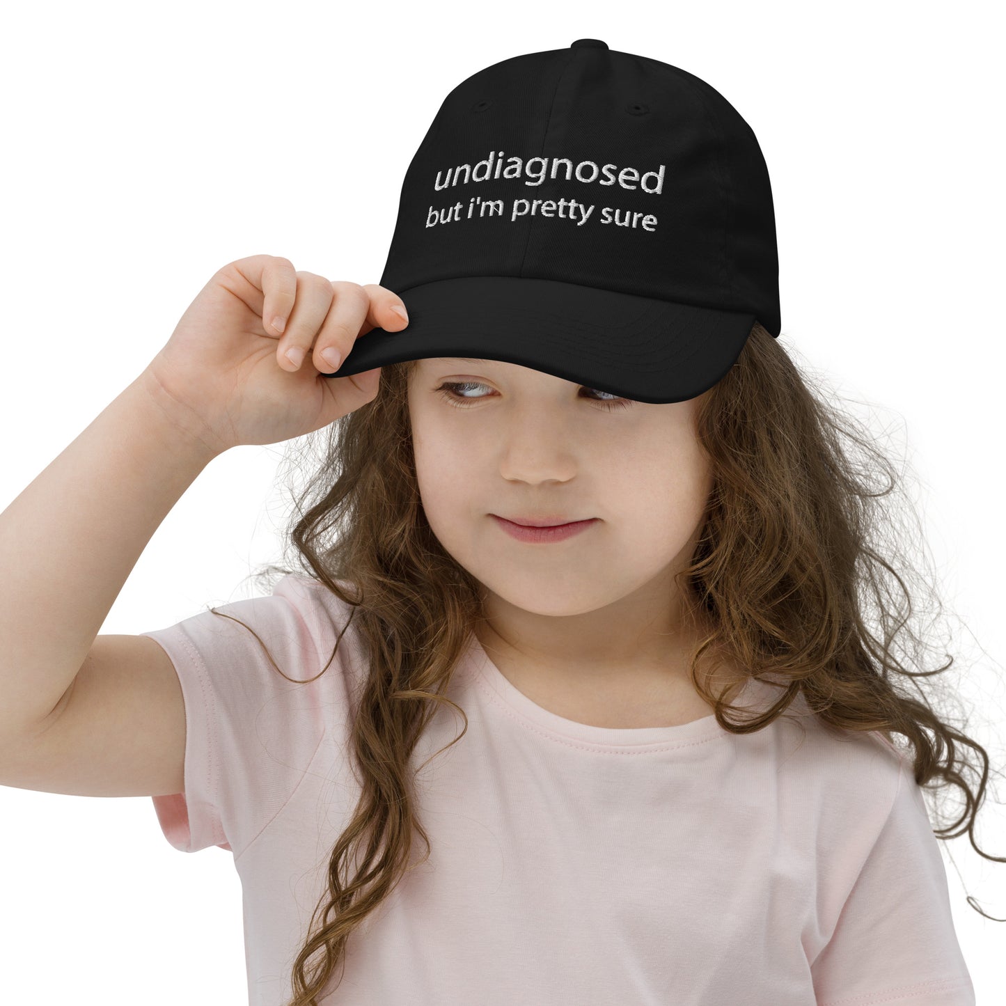 Undiagnosed, But I'm Pretty Sure Funny Embroidery Youth baseball cap