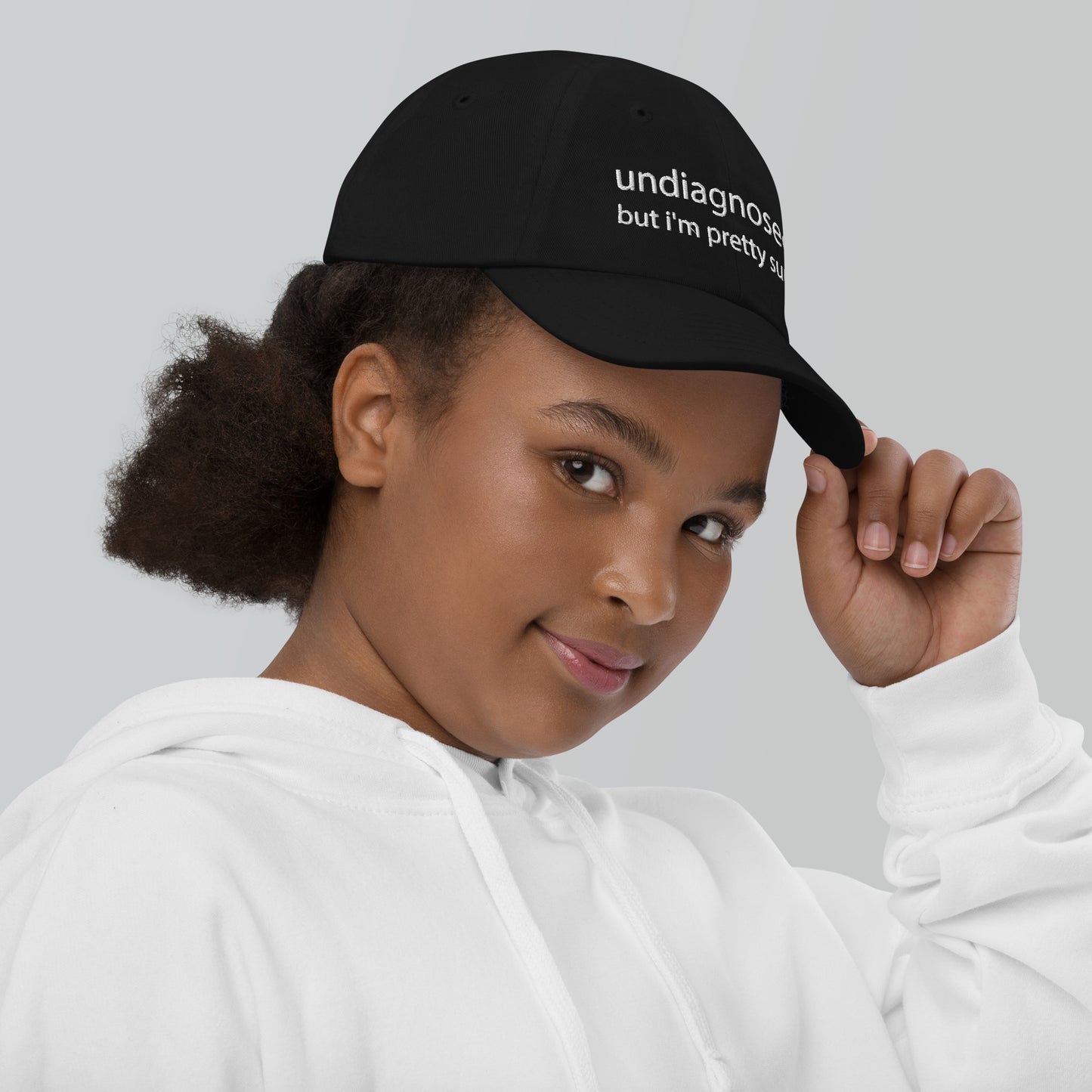 Undiagnosed, But I'm Pretty Sure Funny Embroidery Youth baseball cap
