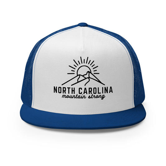 North Carolina Mountain Strong Hat (Embroidered Trucker Cap)