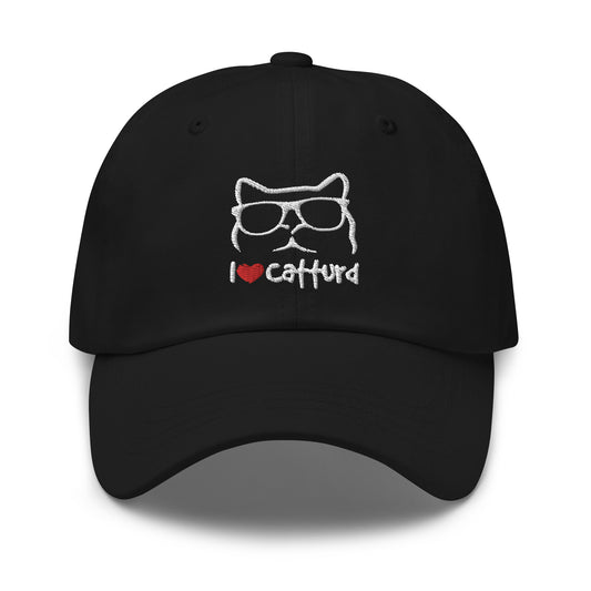I love Catturd Hat (Embroidered Dad hat)