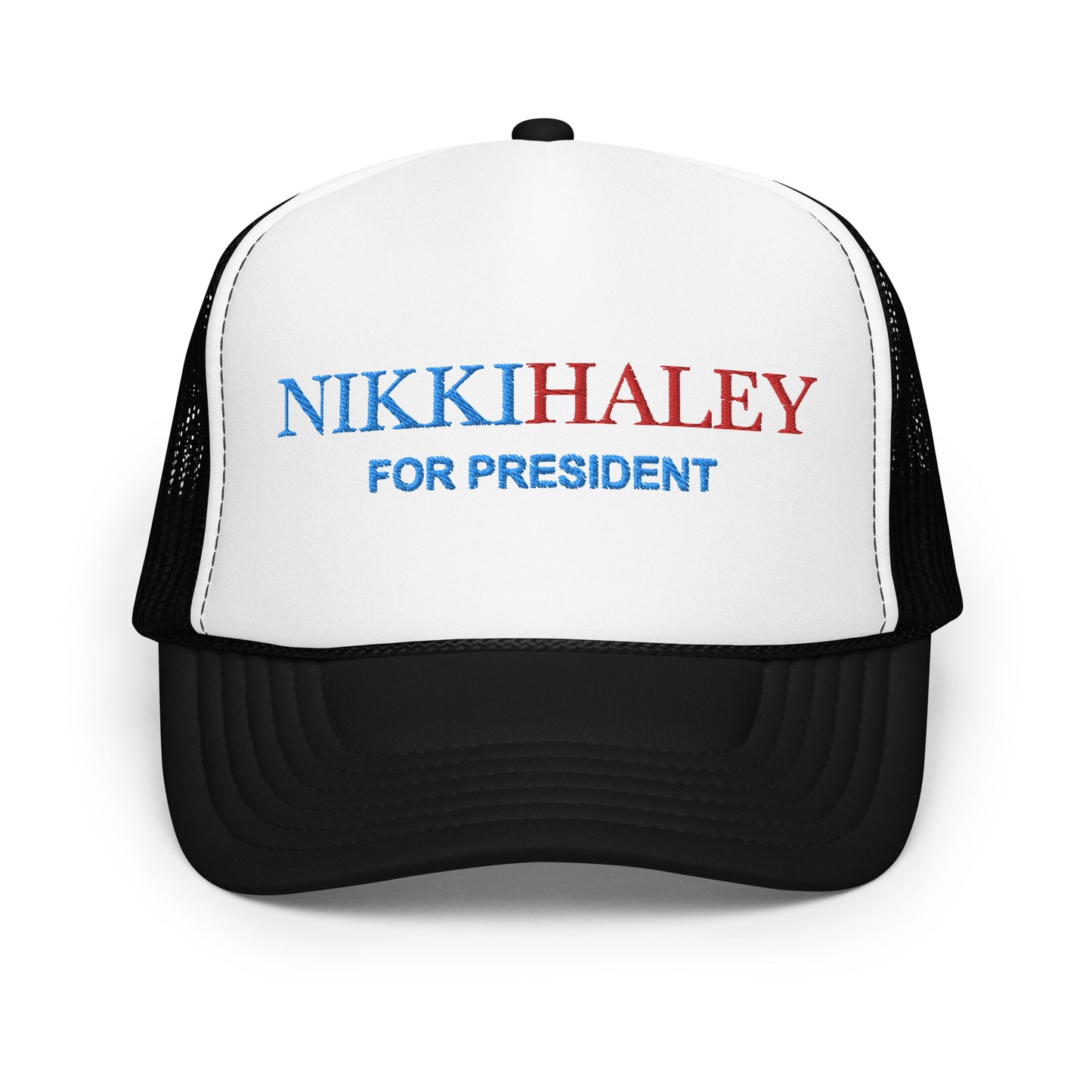 Nikki Haley for President Hat Embroidery Foam trucker hat