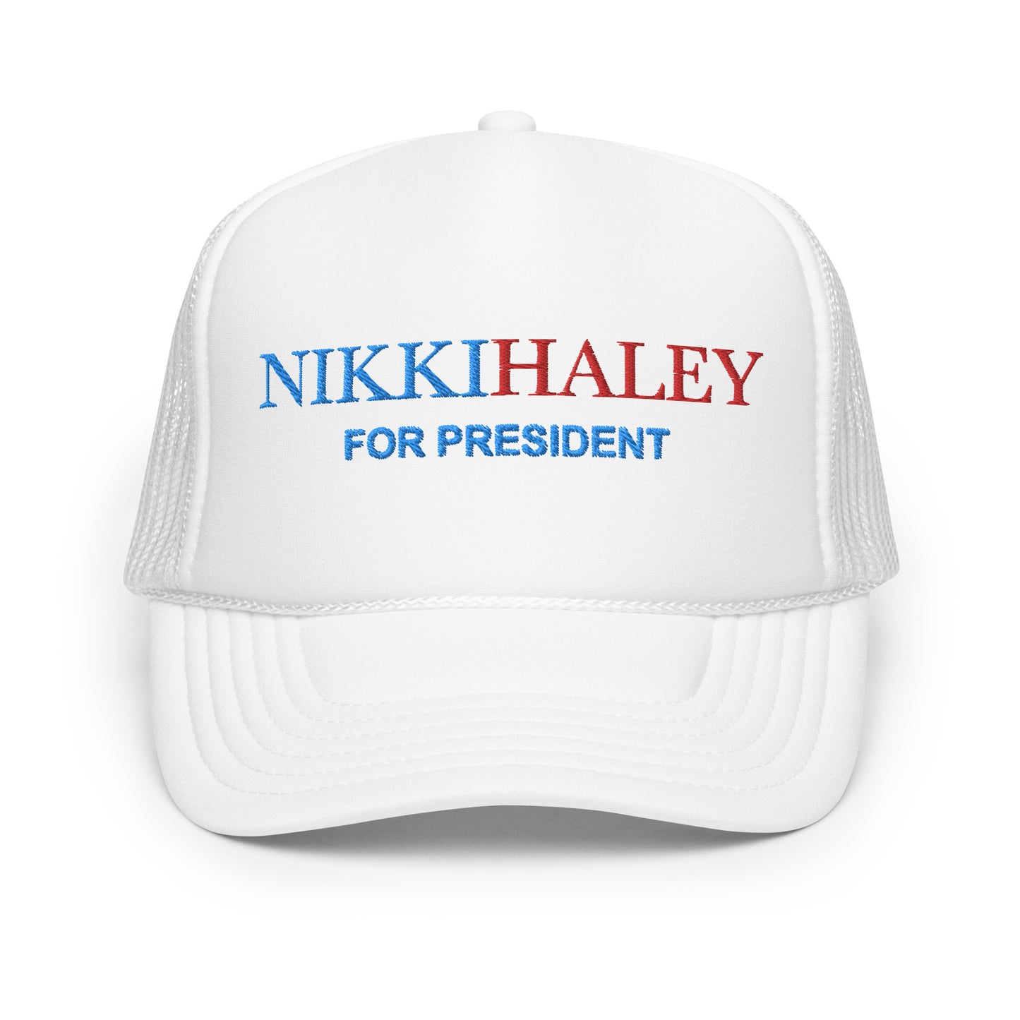 Nikki Haley for President Hat Embroidery Foam trucker hat