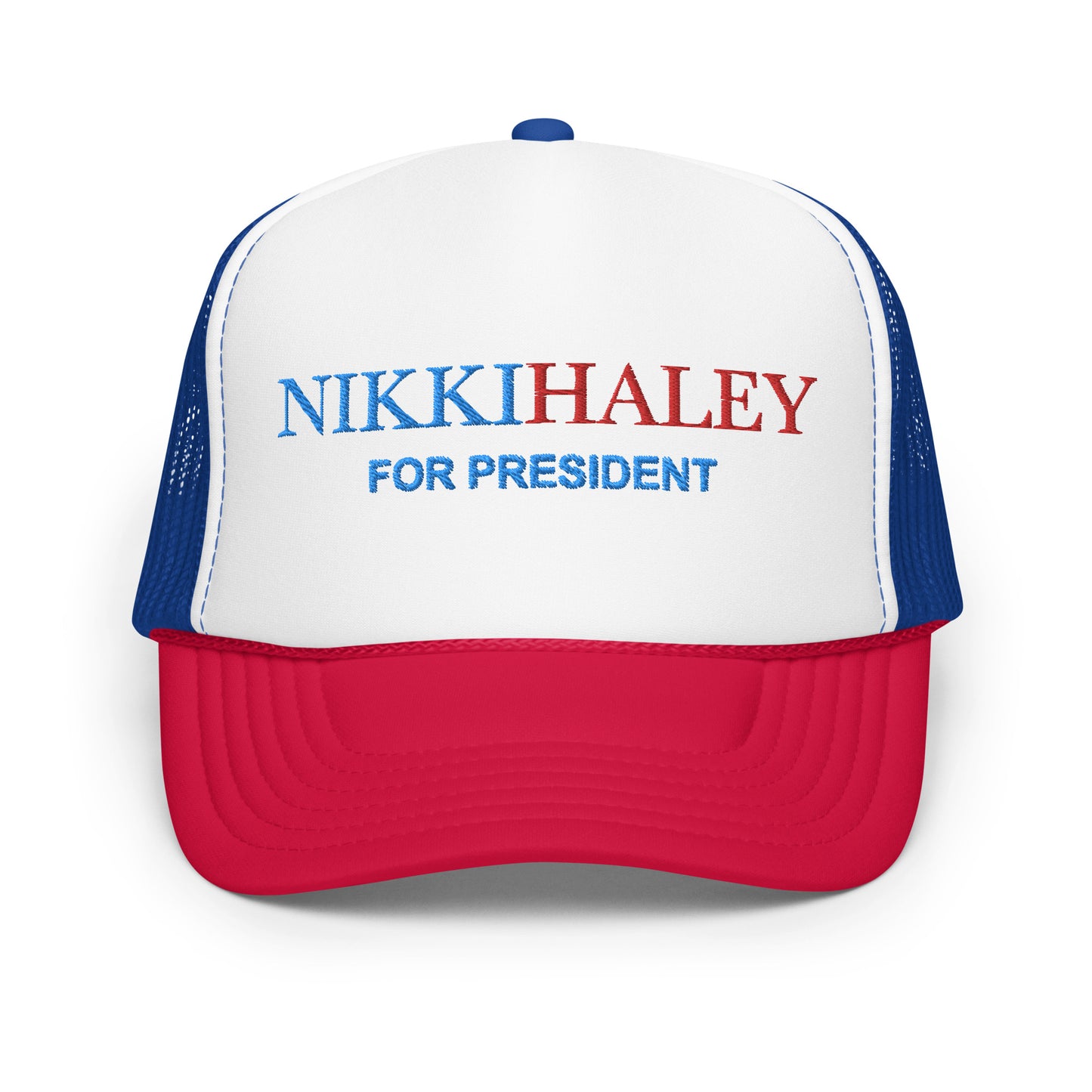 Nikki Haley for President Hat Embroidery Foam trucker hat