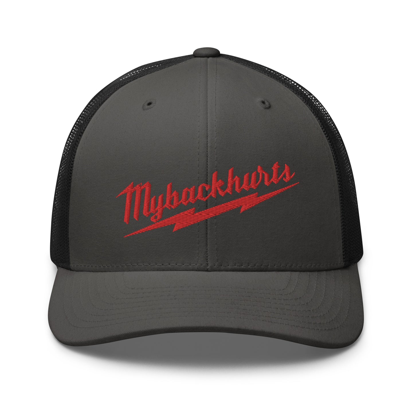 My back Hurts Hat (Embroidered Trucker Cap)