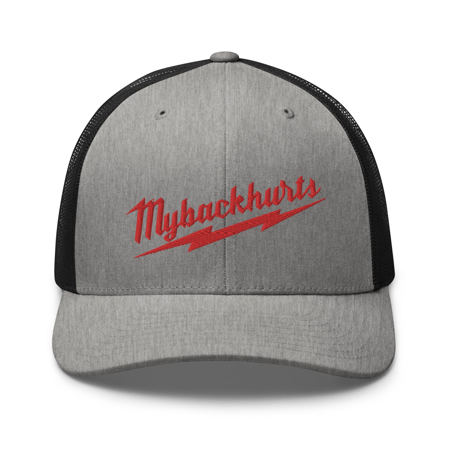 My back Hurts Hat (Embroidered Trucker Cap)