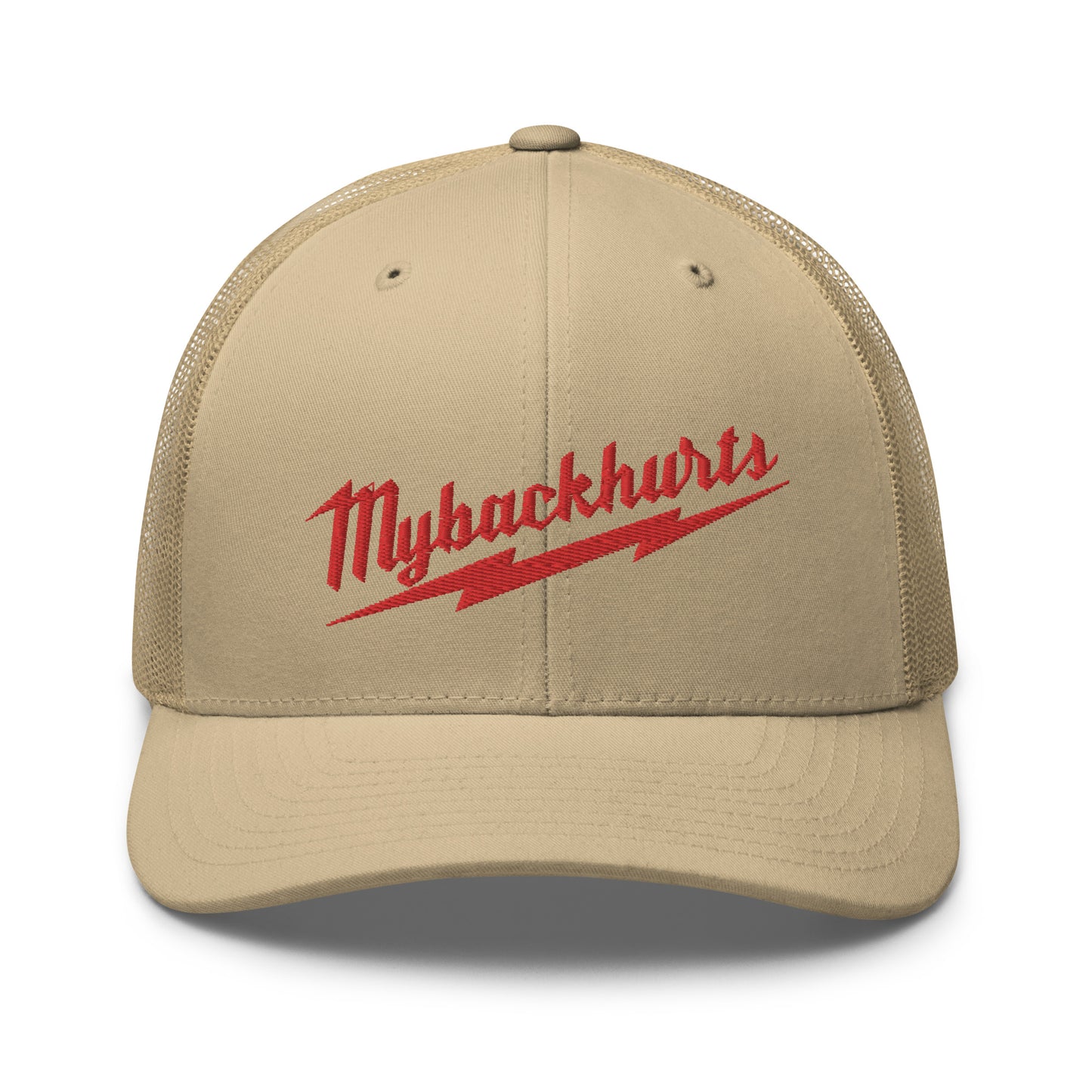 My back Hurts Hat (Embroidered Trucker Cap)
