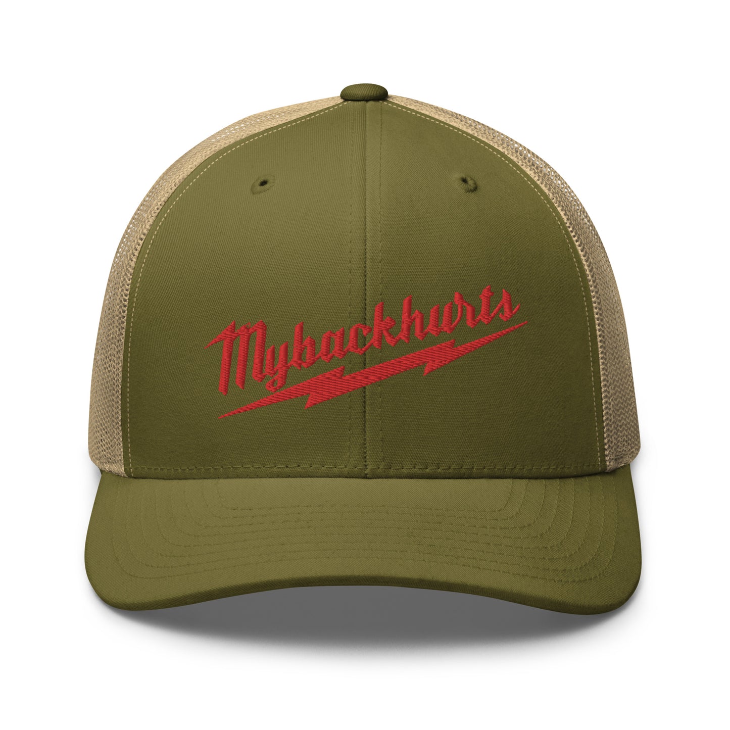 My back Hurts Hat (Embroidered Trucker Cap)