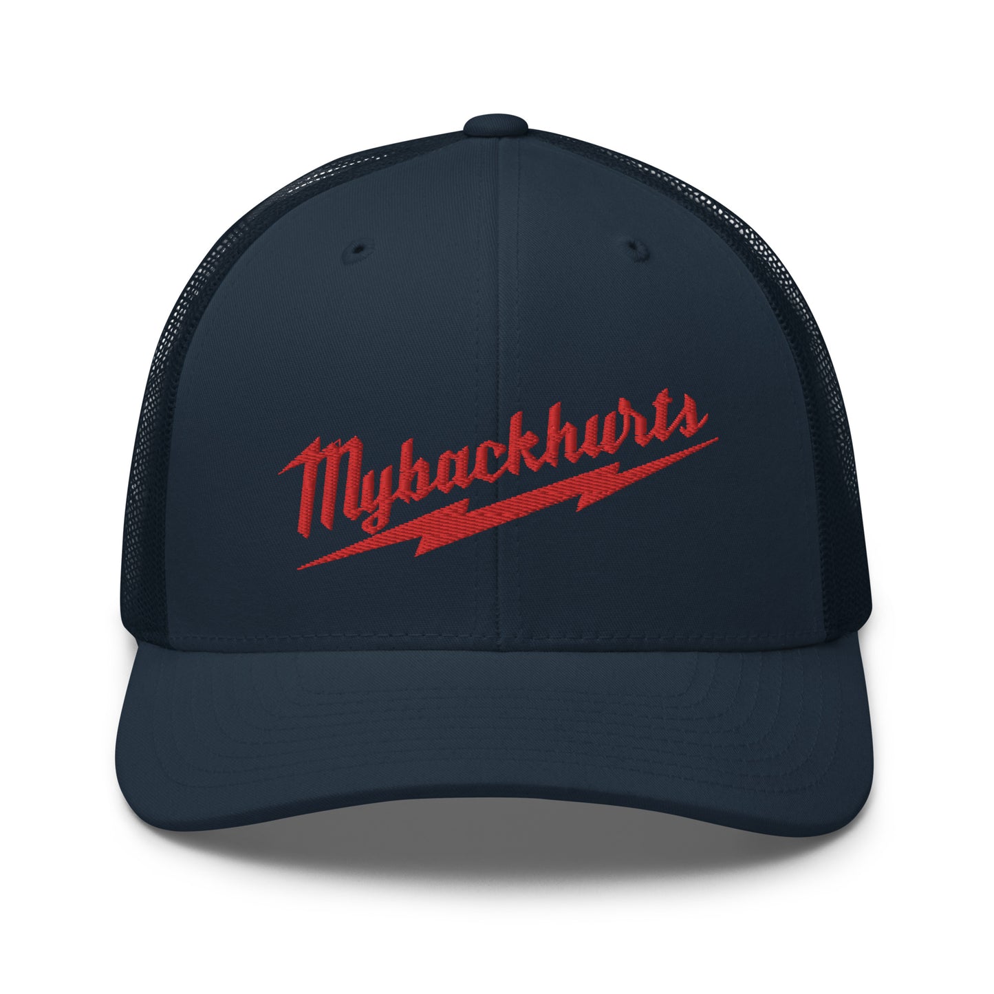 My back Hurts Hat (Embroidered Trucker Cap)