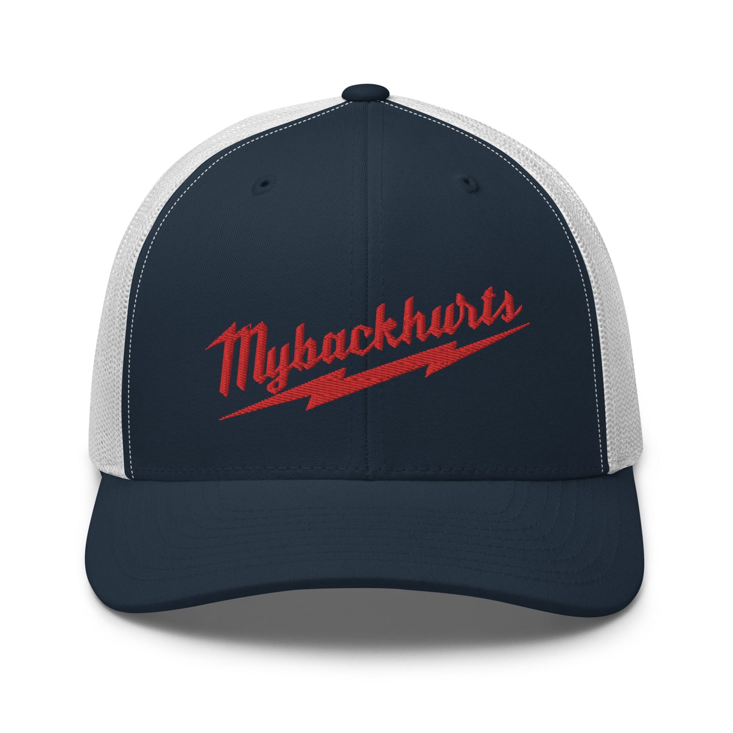 My back Hurts Hat (Embroidered Trucker Cap)