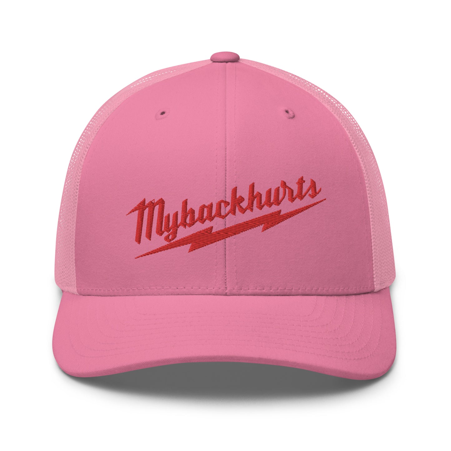 My back Hurts Hat (Embroidered Trucker Cap)