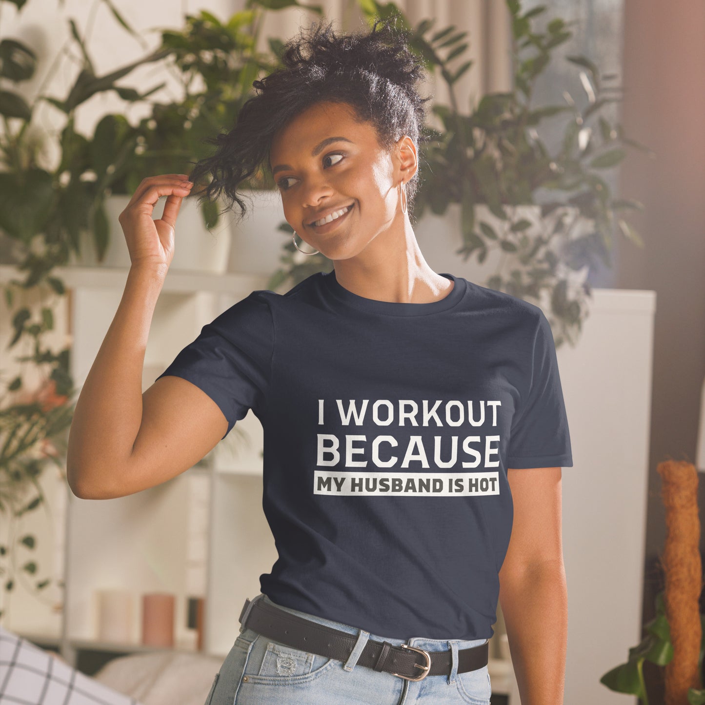 I Workout Because My Husband is Hot T-Shirt, Gym Shirt, Workout Shirt, Weightlifting Shirt