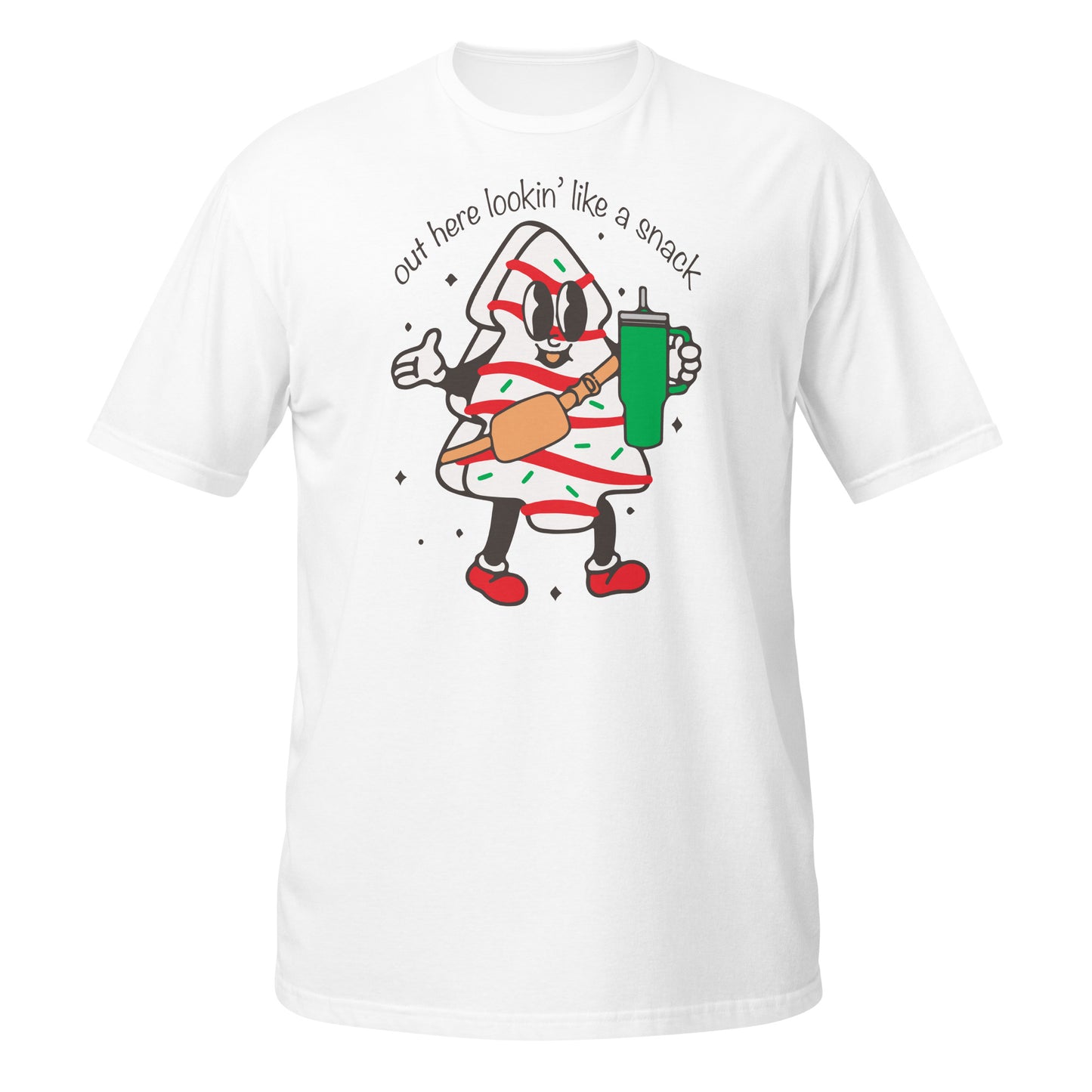 Out Here Lookin Like A Snack T-shirt, Boujee Christmas Shirt, Christmas Adult Short-Sleeve Unisex T-Shirt