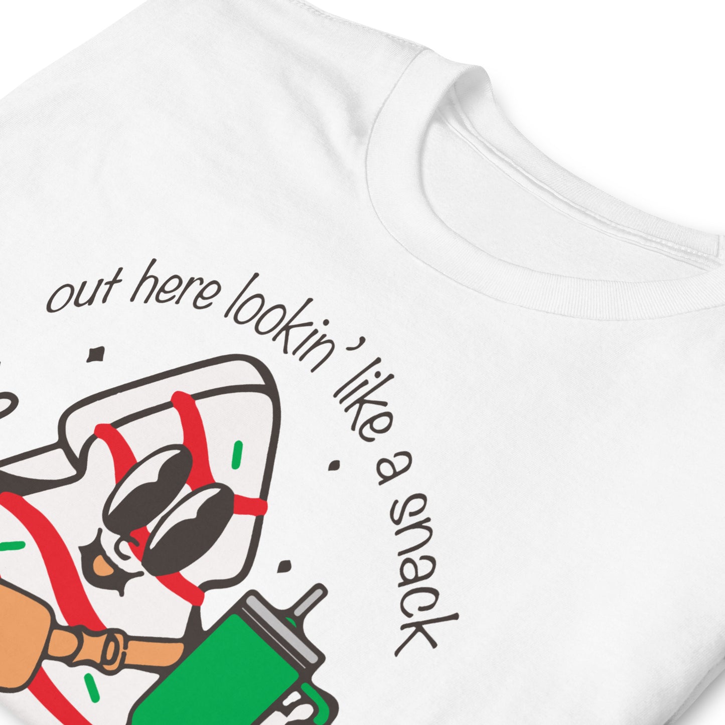 Out Here Lookin Like A Snack T-shirt, Boujee Christmas Shirt, Christmas Adult Short-Sleeve Unisex T-Shirt