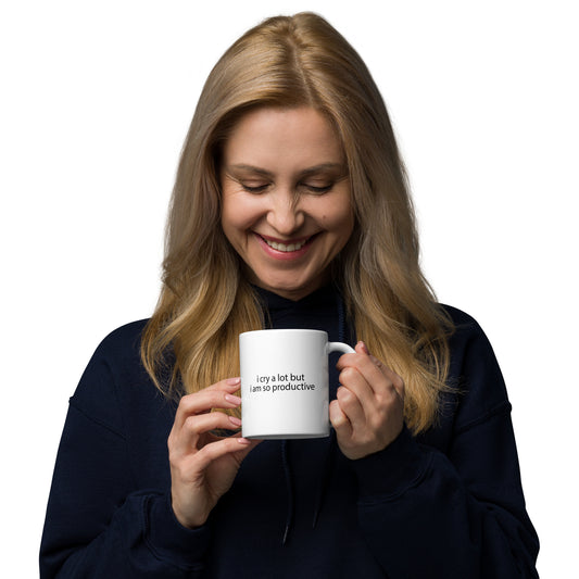 I Cry A Lot But I'm Productive Mug